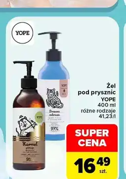 Carrefour Żel pod prysznic YOPE Karmel oferta