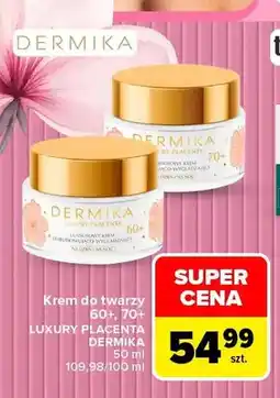 Carrefour Krem do twarzy 60+ Luxury Placenta Dermika oferta