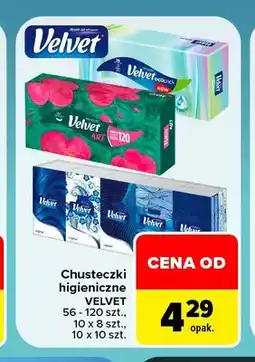 Carrefour Chusteczki higieniczne Velvet 56-120 szt oferta