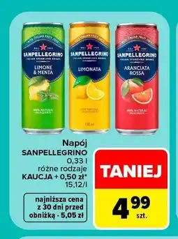 Carrefour Napój Sanpellegrino Limonata oferta