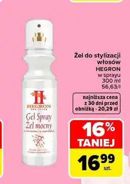 Carrefour Żel do stylizacji włosów Hegron w sprayu oferta
