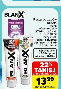 Carrefour Pasta do zębów Black Volcano BlanX oferta