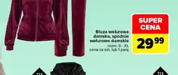 Carrefour Bluza welurowa damska TEX oferta