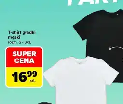 Carrefour T-shirt gładki męski TEX oferta
