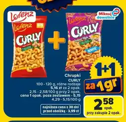 Carrefour Chrupki Curly Peanut Classic Lorenz oferta