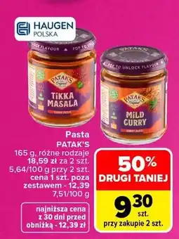 Carrefour Pasta Tikka Masala Patak's oferta