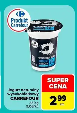 Carrefour Jogurt naturalny wysokobiałkowy Carrefour oferta