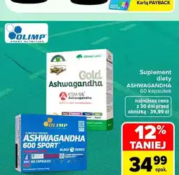 Carrefour Suplement diety Gold Ashwagandha Olimp oferta