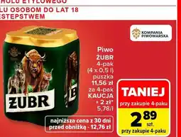 Carrefour Piwo Żubr 4-pak oferta