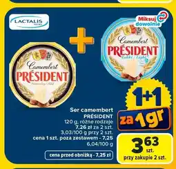 Carrefour Ser camembert naturalny Président oferta