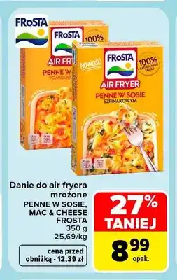 Carrefour Danie do air fryera mrożone Penne w sosie Frosta oferta