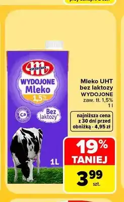Carrefour Mleko UHT bez laktozy Wydojone Mlekovita 1,5% oferta