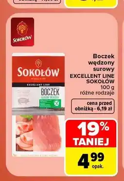 Carrefour Boczek wędzony surowy Excellent Line Sokołów oferta