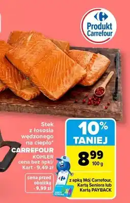 Carrefour Stek z łososia wędzonego na ciepło Carrefour oferta