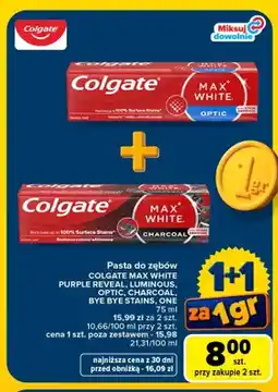 Carrefour Pasta do zębów Colgate Max White Purple Reveal oferta