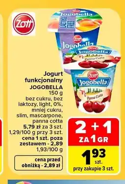 Carrefour Jogurt funkcjonalny Jogobella bez cukru oferta