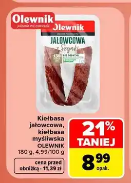 Carrefour Kiełbasa jałowcowa Olewnik oferta