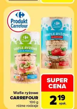Carrefour Wafle ryżowe z solą morską Carrefour oferta