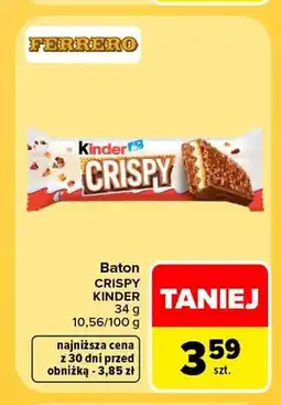 Carrefour Baton Crispy Kinder oferta