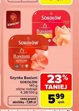Carrefour Szynka Basiuni miodowa Sokołów oferta