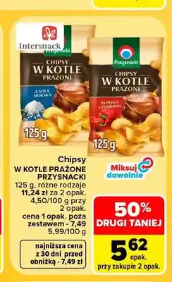 Carrefour Chipsy w kotle prażone z solą morską Przysnacki oferta
