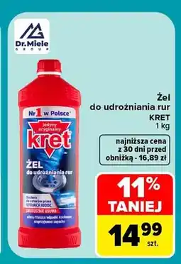 Carrefour Żel do udrożniania rur Kret oferta