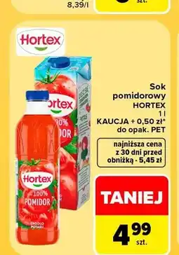 Carrefour Sok pomidorowy Hortex oferta