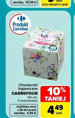 Carrefour Chusteczki higieniczne Carrefour 3-warstwowe oferta