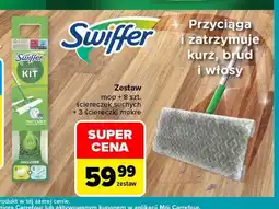 Carrefour Zestaw mop + 8 szt. ściereczek suchych + 3 ściereczki mokre Swiffer oferta