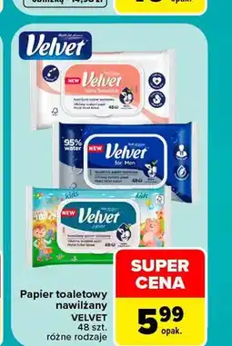 Carrefour Papier toaletowy nawilżany Velvet for Men oferta