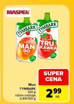 Carrefour Mus Tymbark jabłko mango banan oferta