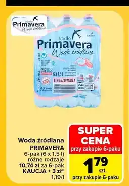 Carrefour Woda źródlana Primavera 6-pak oferta