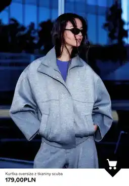 Bershka Kurtka oversize z tkaniny scuba oferta