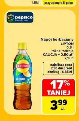 Carrefour Napój herbaciany Lipton oferta