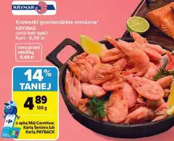 Carrefour Krewetki grenlandzkie mrożone Krymar oferta