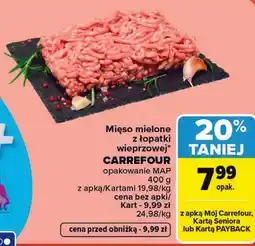 Carrefour Mięso mielone z łopatki wieprzowej Carrefour oferta