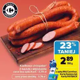 Carrefour Kiełbasa chłopska z Naszej Wędzarni oferta
