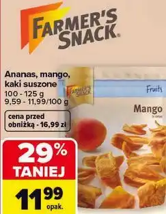 Carrefour Farmer's Snack Ananas, mango, kaki suszone oferta
