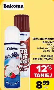 Carrefour Bita śmietanka Bakoma oferta