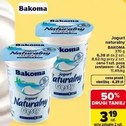 Carrefour Jogurt naturalny gęsty Bakoma oferta