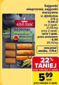 Carrefour Sajgonki wieprzowe, sajgonki warzywne U JĘDRUSIA oferta