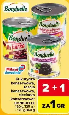 Carrefour Kukurydza konserwowa, fasola konserwowa, ciecierzyca konserwowa Bonduelle oferta