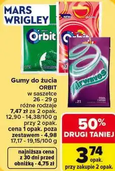 Carrefour Gumy do żucia ORBIT oferta