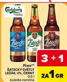 Carrefour Piwo Žatecký Světlý Ležák, 0%, Černý oferta