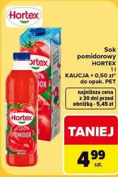 Carrefour Sok pomidorowy Hortex oferta