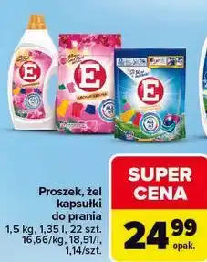Carrefour Proszek, żel kapsułki do prania E oferta
