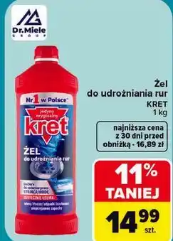 Carrefour Żel do udrożniania rur Kret oferta