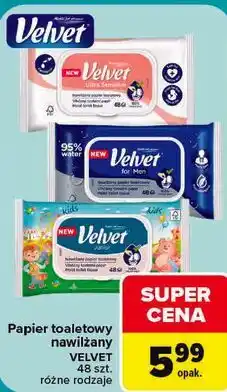 Carrefour Papier toaletowy nawilżany Velvet 48 szt oferta