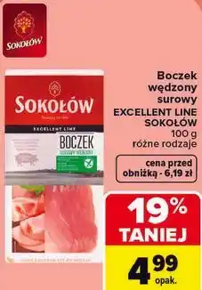 Carrefour Boczek wędzony surowy EXCELLENT LINE Sokołów oferta