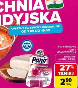 Carrefour Ser sałatkowy PANIR OSM PSZCZYNA oferta